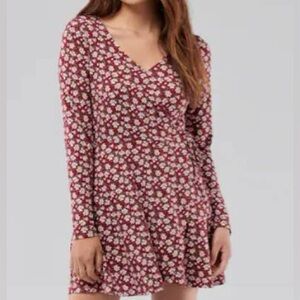 Hollister Floral Red Wrap Dress